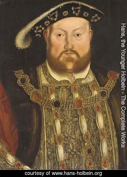Portrait of Henry VIII (1491-1547), half-length, with a jewelled tunic and chain 2