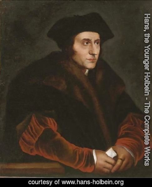 Hans, the Younger Holbein - Portrait of Sir Thomas More (1478-1535), half-length, in a fur lined coat