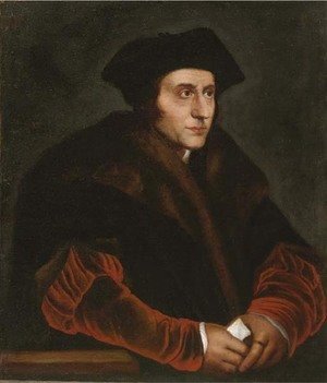 Hans, the Younger Holbein - Portrait of Sir Thomas More (1478-1535), half-length, in a fur lined coat