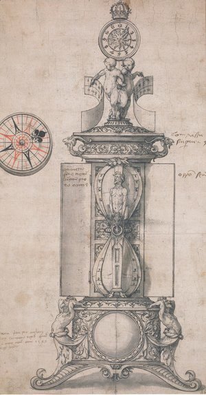 Hans, the Younger Holbein - Design for Anthony Denny's Clocksalt