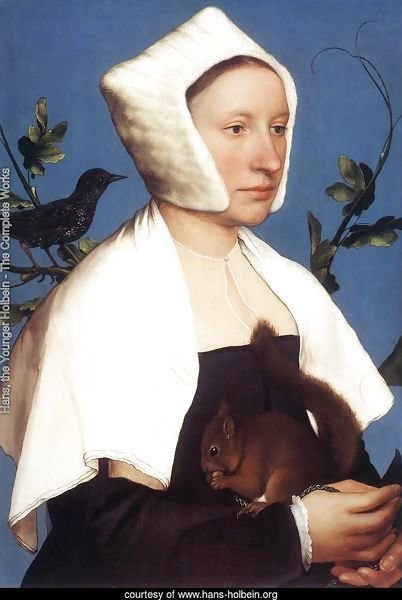 Portrait of a Lady with a Squirrel and a Starling 1527-28