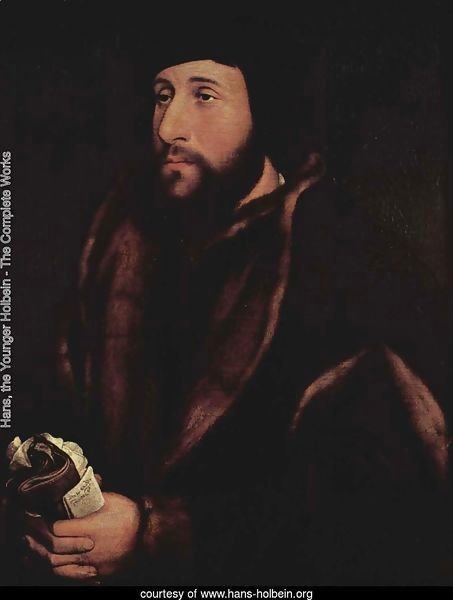 Portrait of a Man Holding Gloves and Letter c. 1540