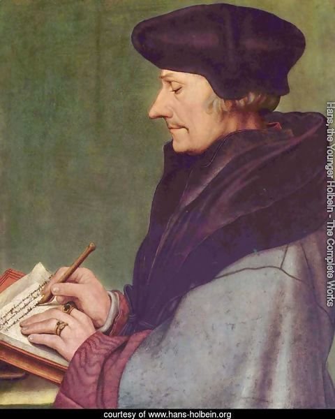 Portrait of Erasmus of Rotterdam Writing 1523