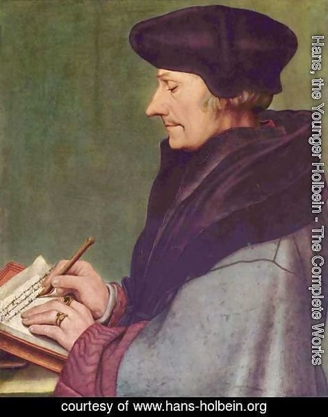 Hans, the Younger Holbein - Portrait of Erasmus of Rotterdam Writing 1523