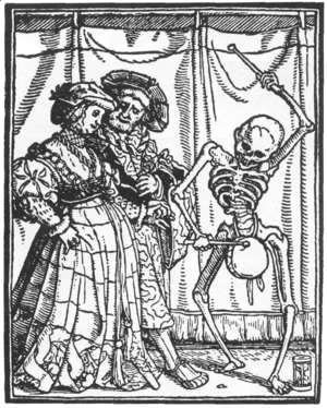 Hans, the Younger Holbein - The Noble Lady from Dance of Death 1524-26