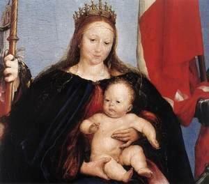 Hans, the Younger Holbein - The Solothurn Madonna (detail) 1522