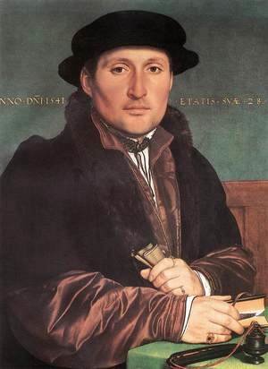 Hans, the Younger Holbein - Unknown Young Man at his Office Desk 1541