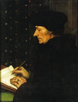 Hans, the Younger Holbein - Portrait of Erasmus of Rotterdam Writing I