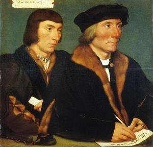 Hans, the Younger Holbein - Portrait of Thomas Goldsalve and His Son John