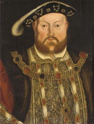Portrait of Henry VIII (1491-1547), half-length, with a jewelled tunic and chain 2