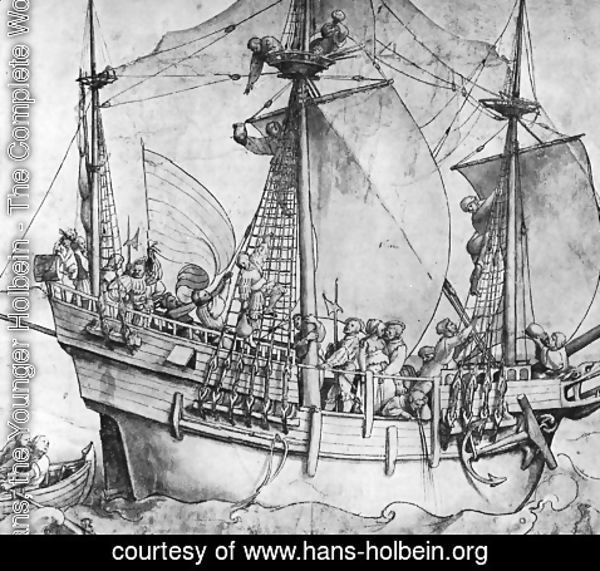 Hans, the Younger Holbein - Outgoing ship