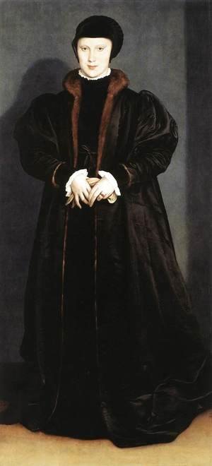 Hans, the Younger Holbein - Christina of Denmark, Ducchess of Milan 1538