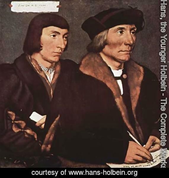 Hans, the Younger Holbein - Double Portrait of Sir Thomas Godsalve and His Son John 1528