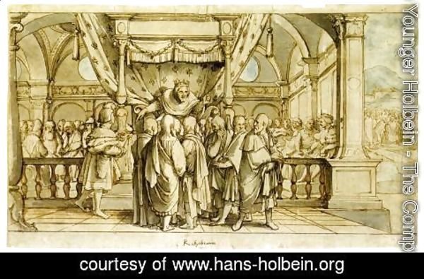 Hans, the Younger Holbein - The Arrogance of Rehoboam c. 1530