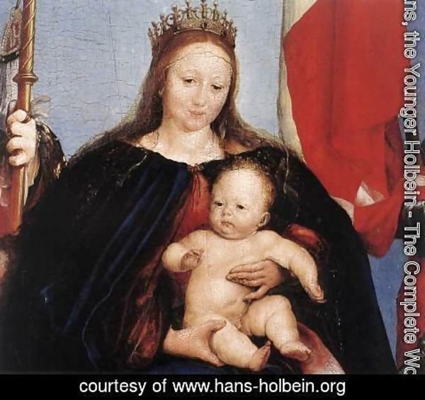 Hans, the Younger Holbein - The Solothurn Madonna (detail) 1522